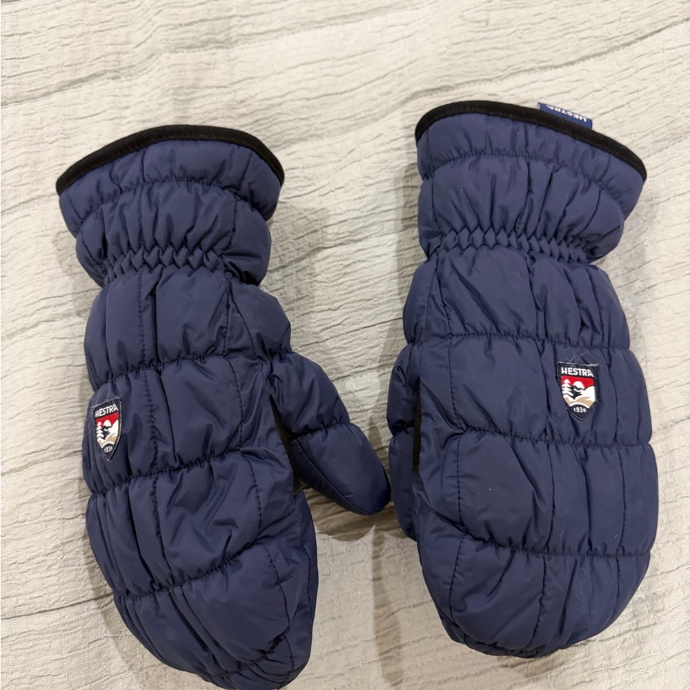 Hestra Navy Quilted Mittens